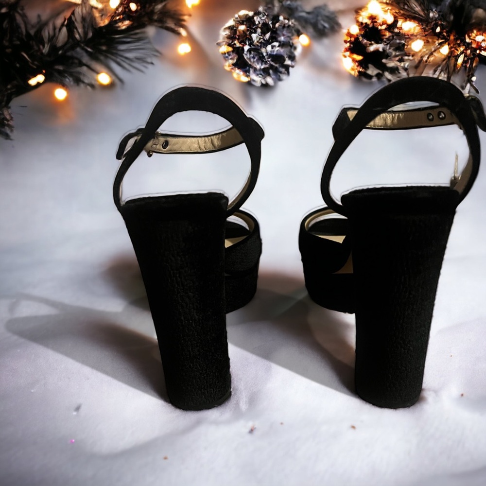 New! Jimmy Choo Suede Python Embossed Platform Sa… - image 2